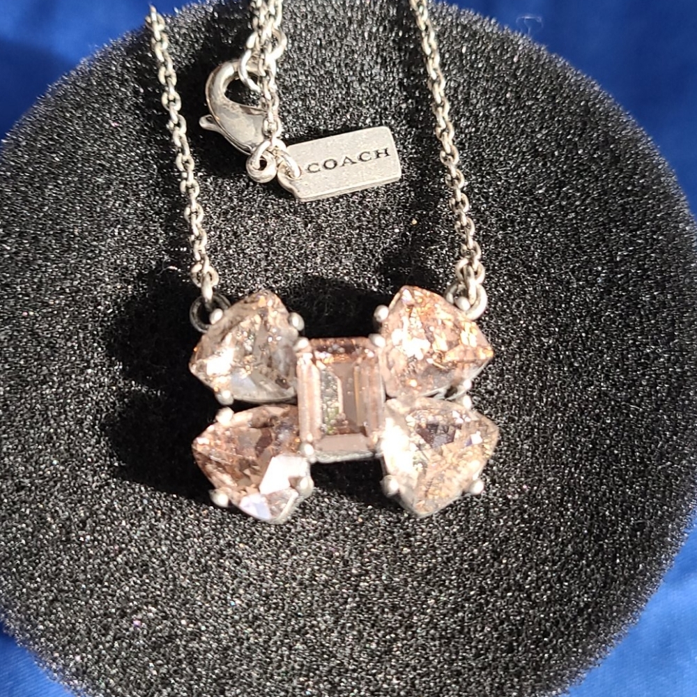 Coach pink crystal necklace - Picture 4 of 4